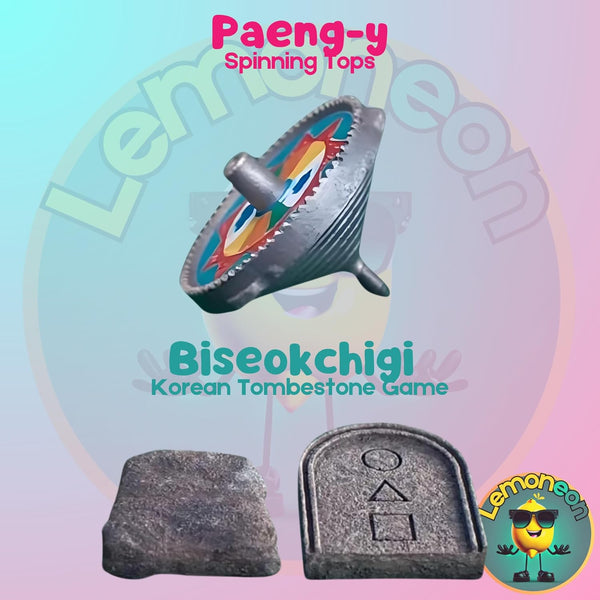 Gonggi Korean Traditional Folk Game Play Set - Jebi Chagi, Gong-Gi, Biseokchigi, Paeng-Y, DDAKJI, Family Travel Games (1 Set)