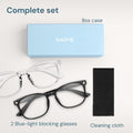 Gaoye Eyewear Frames for Men - Blue Light Blocking Square Glasses, Anti UV Ray Computer Gaming, Blue Blockers for Women *Black & Transparent