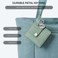 POIUGOYA Slim Wallet for Women,Rfid Blocking Bifold Credit Card Holder with Zipper Coin Pocket,Id Window,Keychain