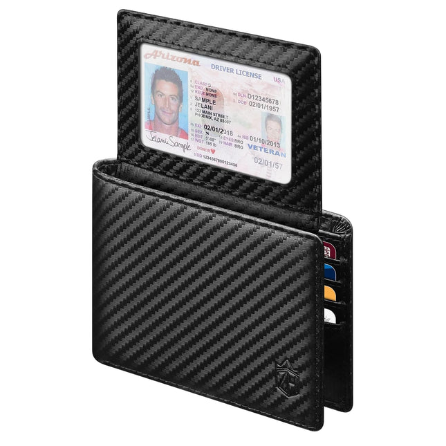 Zitahli Men'S Slim RFID Blocking Leather Wallet,12 Card Slots Bifold Wallet,Ultr