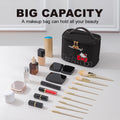 AmBealla Makeup Bag Large Waterproof Cosmetic Bags with Makeup Brush Holder, Cute Printed Makeup Organizer for Women Traveling,Portable Toiletry