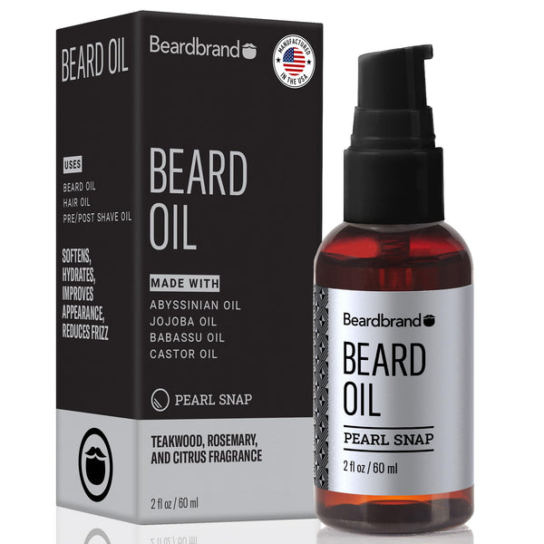 Beardbrand Beard Oil for Men with Jojoba & Vitamin E – Softens Stubble, Conditions Skin & Promotes Beard Growth | Teakwood, Rosemary, & Citrus
