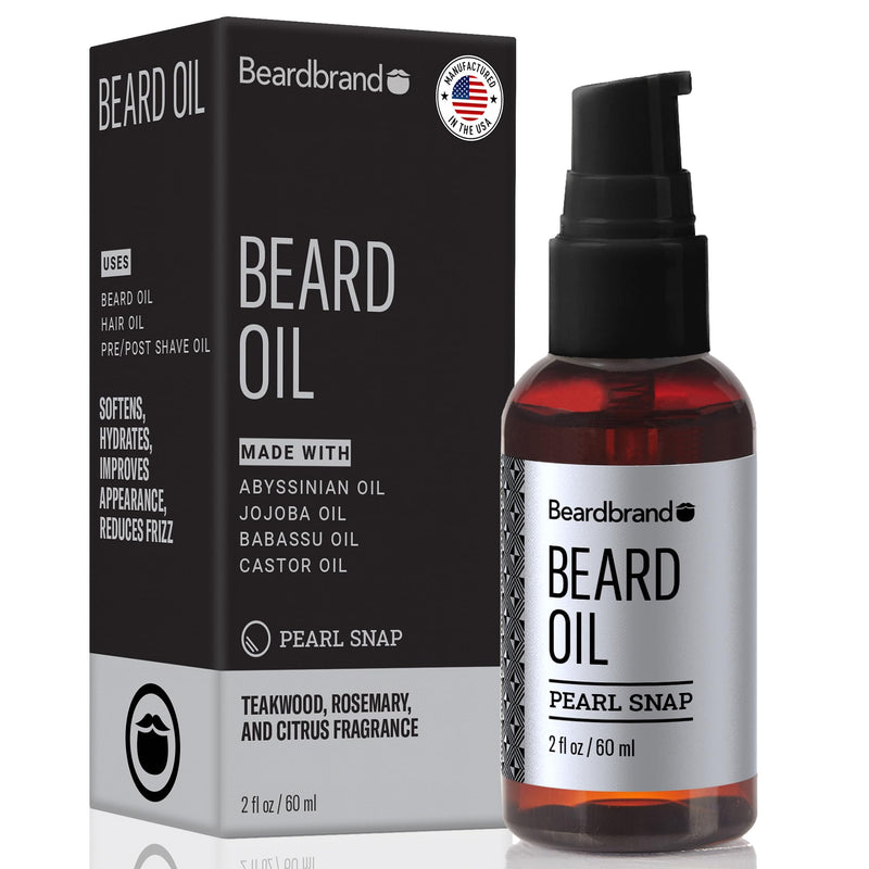 Beardbrand Beard Oil for Men with Jojoba & Vitamin E – Softens Stubble, Conditions Skin & Promotes Beard Growth | Teakwood, Rosemary, & Citrus