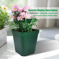 Square Seedling Nursery Pots 3.15 Inches 100 Pcs for Small Succulents or Cacti Flower Plastic Pots Sturdy Reusable (Green, 3.14Inches,100Pcs)
