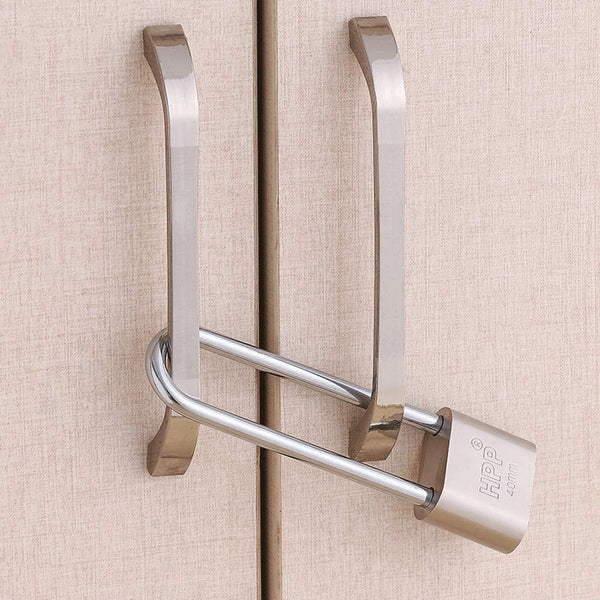Long Lock Beam Bike Padlock Anti-Theft Door Cabinet Drawer Gate Lock with Keys Lock Long Beam Gym Locker Locker Padlock Glass Door Lock