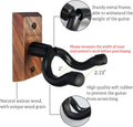 Onmiwod Guitar Wall Mount, Black Walnut Wood Guitar Hanger, U-Shaped Guitar Wall Hanger Mount, Guitar Holder Hook Stand Wall for Acoustic,