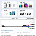 Travel 4 in 1 Iwatch & Iphone Charger,Multi Charging Cable for Apple Watch Charger USB C Micro Nylon Compatible with Iwatch