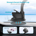 Apps2Car Magnetic Phone Holder Mount with 13-Inch Flexible Long Arm & 6 Strong Magnets, Anti-Shake Holder for Truck Windshield Dashboard, Suction