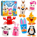 Arts and Crafts for Toddlers & Kids Ages 3-5 – Paper Cup Craft Kit, 8 Animal Projects – Fun Preschool Activity for Girls & Boys