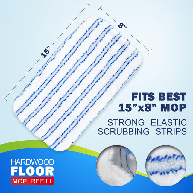 Matthew Microfiber Mop Refills Compatible with Hardwood Floor 'N More, Mop Head 