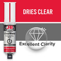 J-B Weld ClearWeld 5 Minute Epoxy, Clear, Syringe, 2 Pack, 50112-2 25ml - 2 Pack