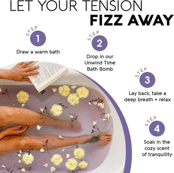 Nature'S Beauty Lavender & Rosemary Bath Bomb Multi-Pack - Luxury Fizzy Spa Bath Bomb to Help Calm, Soothe + Revive Dull and Dry Skin Made with