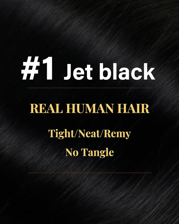 Hetto Micro Link Hair Extensions Human Hair Jet Black 12in 40g | Jet Black,Silky Straight, Invisible, Lightweight, Seamless blend, Daily wear