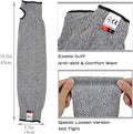 Cut Resistant Sleeves Level 5,18 inch Long Breathable Soft Cut Proof Flexible Arm Protectors for Thin Skin and Bruising,Protective Safety Arm