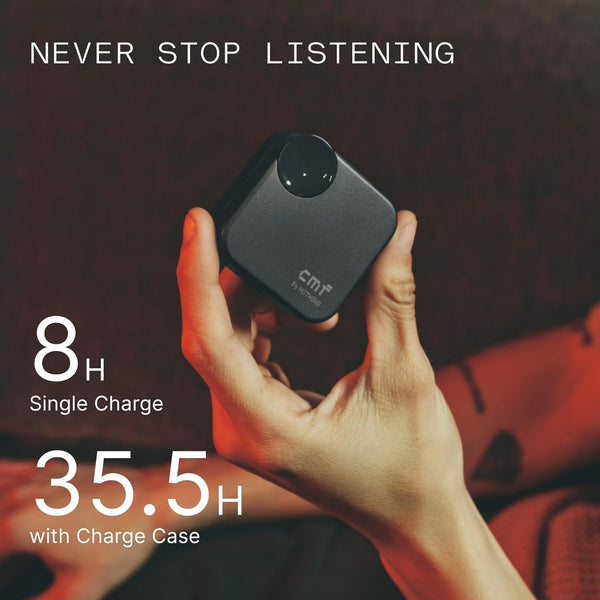 CMF Buds 2A Wireless Earbuds Active Noise Cancelling 42Db Hybrid ANC Bluetooth Headphones, 12.4Mm Dynamic Driver for Big Bass, 4 Mics Clear Calls,