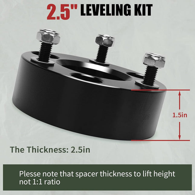 AUTOPTIM 2" Front Leveling Lift Kit, Replacement for 2006-2024 Ram 1500 4WD, 2005-2011 Dakota 2WD Strut Spacers
