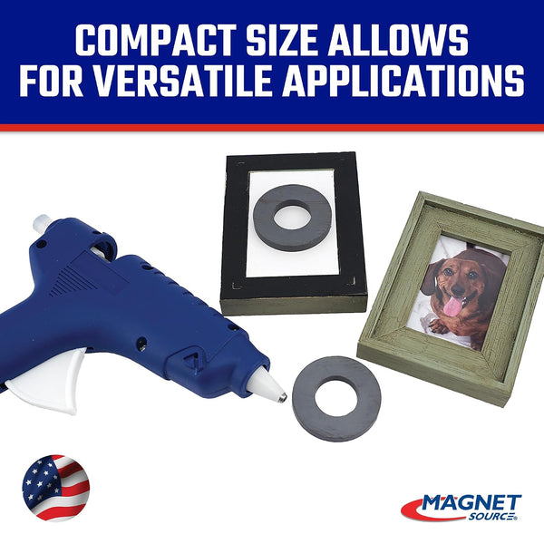 Master Magnetics Ceramic Ring Magnets - 1.75" Outer Diameter, 0.865" Inner Diameter, 0.225" Thick, Pack of 2, 07288