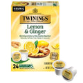 Twinings Lemon & Ginger Herbal Tea K-Cup Pods for Keurig, 24 Count (Pack of 1), Tangy & Spicy, Naturally Caffeine-Free, Enjoy Hot or Iced Lemon &