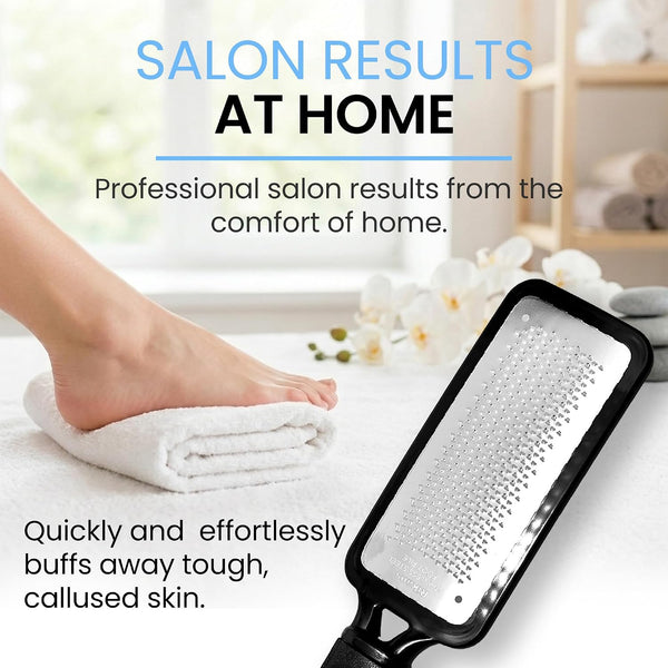 Colossal Foot rasp Foot File and Callus Remover. Best Foot Care Pedicure Metal Surface Tool to Remove Hard Skin. Can be Used on Both Wet and Dry