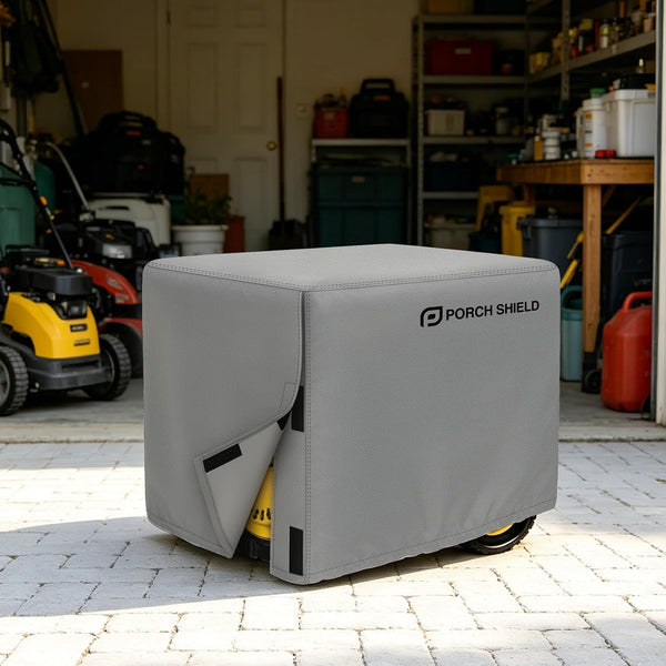 Porch Shield Waterproof Universal Generator Cover 38 x 28 x 30 inch - for Most Generators 5500-15000 Watt, Gray Gray 38''(L) x 28''(W) x 30''(H)