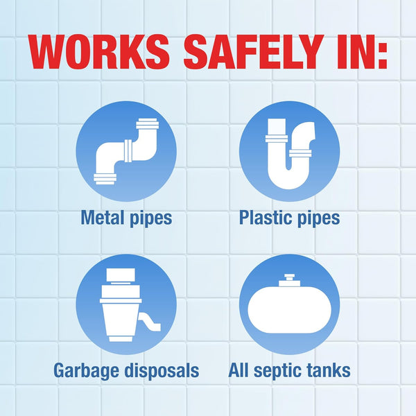 Drano Balance Drain Clog Remover and Cleaner, Non-Corrosive Formula, Safe on All Pipes and Septic Tanks, Formulated Using Only Essential