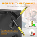 HOSONGIN 1/4 Inch TRS Instrument Cable 15 feet 2-Pack, Straight-to-Right Angle 6.35mm Male Stereo Audio Cord, Balanced Interconnect Line for