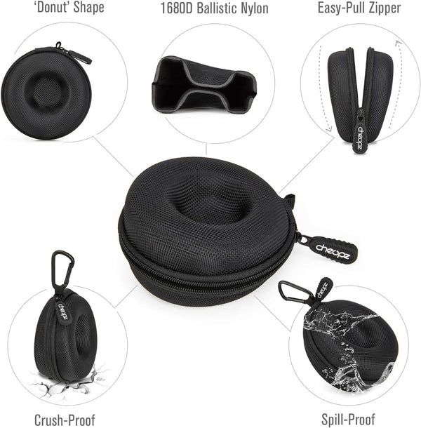 Cheopz Travel Watch Case Single Storage Box for Wristwatches & Smart Watches up to 50Mm, Black