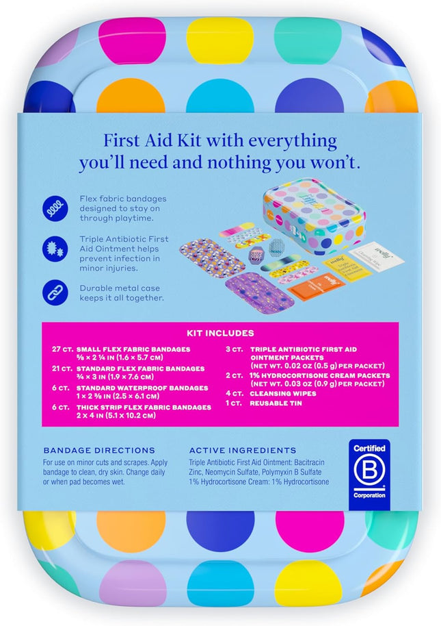 Welly First Aid Kit - Adhesive Bandages in Flexible Fabric and Waterproof, Singe