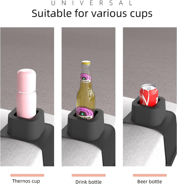 vodvob Couch Cup Holder, Anti-Spill Sofa Cup Holder Silicone Couch Coaster, Suitable for Sofa Recliner Armchairs, Gifts for Mom, Dad, Husband,