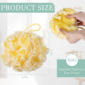 Sunnyray 4 Pack Loofah Bath Sponge Lace Mesh Set Large 60G Shower Poufs Body Scrubber Bath Loofah Ball Body Wash Sponge Exfoliating Scrubber Luffa