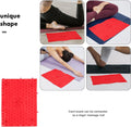 Reflexology Foot Massage Pad - Acupressure Mat for Blood Circulation, Stress Reliefs, and Foot Health, Home Therapy Massaging Plate (Red)