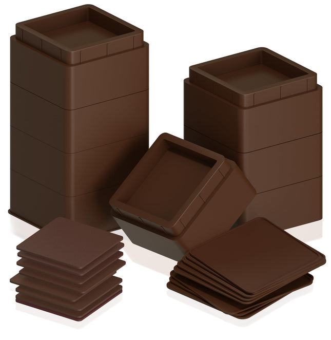Utopia Bedding Bed Risers 2 Inch - Pack of 8 - Adjustable Furniture Risers 2 & 4 Inch - anti Slip Foam & Rubber Pad - St