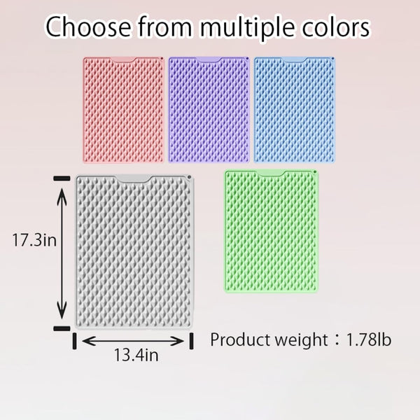 Lmljoo Silicone Cushion Portable Foot Reflexology Pad Foldable Foot Massage Mat Pressure Point Massage Mat Anti-Fatigue Standing Desk Standing Pad