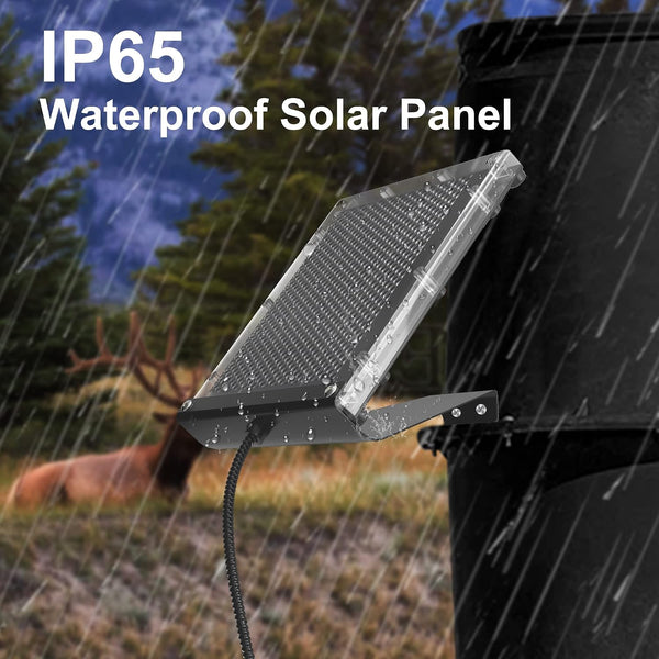 POWOXI 6V 1.5W Deer Feeder Solar Panel Battery Charger IP65 Waterproof | Keep Your Deer Feeder Charged | 95% Clear PC Panel & Fast 6V Charge |