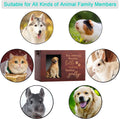 Pet Memorial Urns for Dog or Cat Ashes, Large Wooden Funeral Cremation Urns with Photo Frame, Keepsake Memory Box with Black Flannel Lining