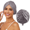 HFRHTGY Adjustable Silk Satin Hair Bonnet for Sleeping, Double Layer Hair Wrap Sleep Cap Turban for Women Men, Curly Straight Braid Unisex