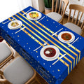 Childom 3 Pack Graduation Tablecloth,Graduation Decorations Class of 2026 Graduation Party Decorations,54"x108" Blue and Gold Plastic Table Cloth