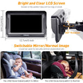 DoHonest Baby Car Camera HD 1080P - Rear-Facing Car Baby Monitor with Night Vision, Adjustable View Angle, Easy Setup, Anti-Glare Display, Safety