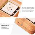 Weljoy Wood Grain Portable Diffuser for Essential Oils Ã¢ÂÂ Car or Travel, Mini Size, Quiet, Waterless, Re-Chargeable Battery or USB (Wood Grain)