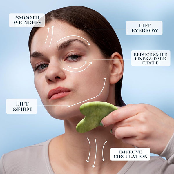 BAIMEI Icyme Ice Roller for Face and Gua Sha Facial Tool Set, Ice Face Roller Reduces Puffiness Relieves Migraines Skin Care Tools, Self Care Gift