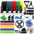 23Pcs Resistance Bands Set Workout Bands, 5 Stackable Exercise Bands with Handles, 5 Resistance Loop Bands, Jump Rope, Figure 8 Resistance Bands,