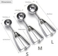 Ice Cream Scoop, 3Pcs Cookie Scoop Set, Stainless Steel Ice Cream Scooper with Trigger Release, Large/Medium/Small Cookie Scooper for Baking,