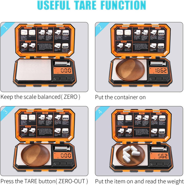 Fuzion Digital Pocket Scale, 200g x 0.01g, 6 Units Conversion Mini Scale with LCD Display, Tare Function for Food, Jewelry, Medicine, Coffee