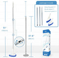 Qaestfy Shower Scrubber Cleaning Brush Combo Bath Tub Tile Cleaner Scrubber Brush with 51'' Adjustable Long Handle Scrub Brush for Bathroom Shower