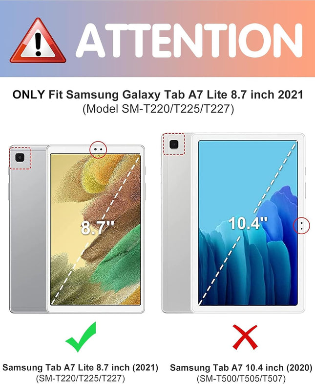 For Samsung Galaxy Tab A7 Lite Case 8.7 Inch Cute Women Girls Kids Folio Cover Teens Astronaut Design Unique with Pencil