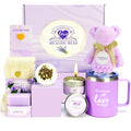 Valentines Day Gifts for Her - Romantic Self Care & Spa Gift Basket for Wife, Girlfriend, Women - Relaxation Recovery Care Package for Mom,