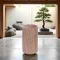 Brown Walnut Wood Essential Oil Diffuser,Wooden Aromatherapy Round Office Home Car Diffuser,Small Wooden Diffuser for Essential Oils Aromatherapy
