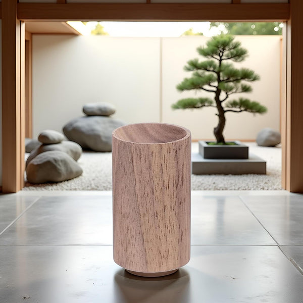 Brown Walnut Wood Essential Oil Diffuser,Wooden Aromatherapy Round Office Home Car Diffuser,Small Wooden Diffuser for Essential Oils Aromatherapy