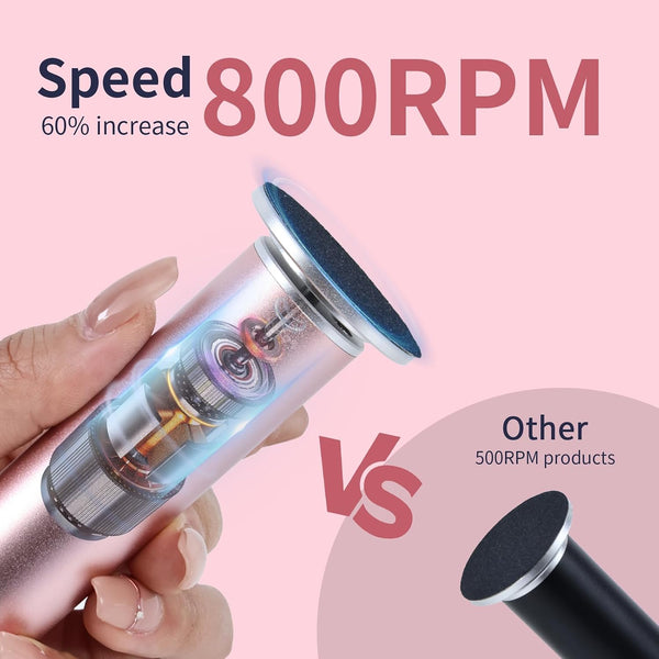 APRELM Electric Foot Callus Remover with 80pcs Sandpaper Discs, 4.8IN Longer Professional Callus Remover for Feet, Pedicure Tools Foot File for
