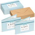 Juvale Blank Gift Cards - 36-Pack 4 x 6 in Blue 250 GSM & Envelopes - Customizable Gift Certificates for Business, Salon & Spa - Paper
